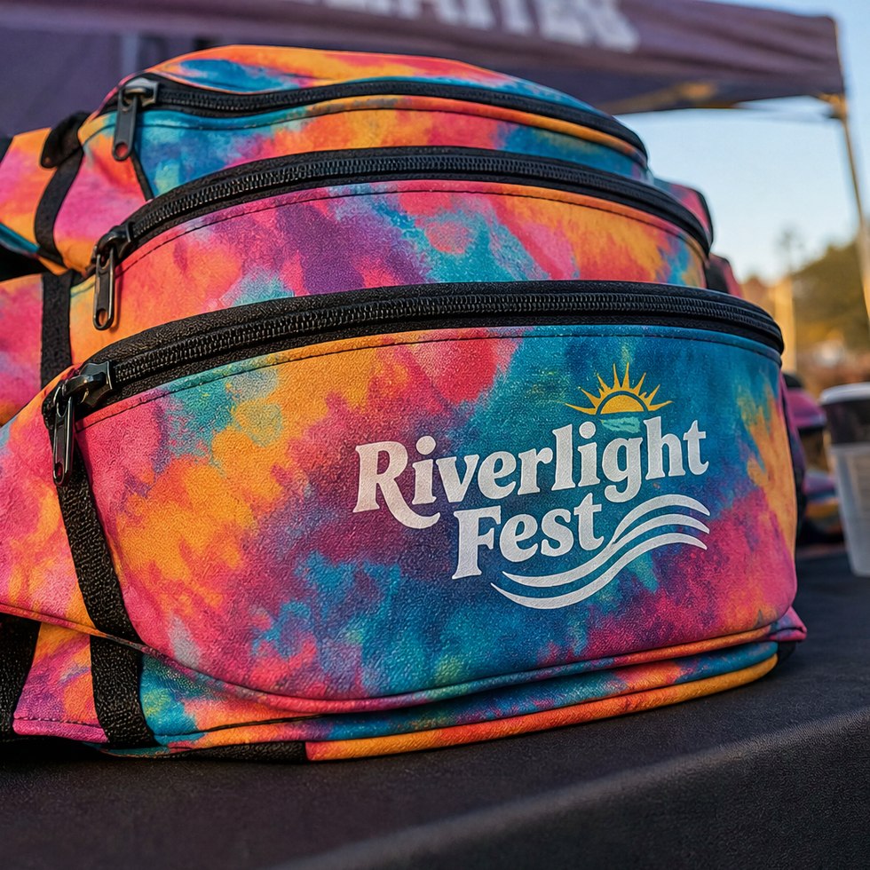 Customized fanny packs for festivals and music events