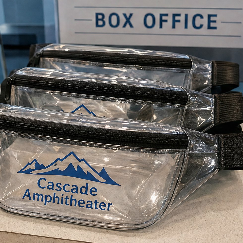 Customized fanny packs for stadiums and venues