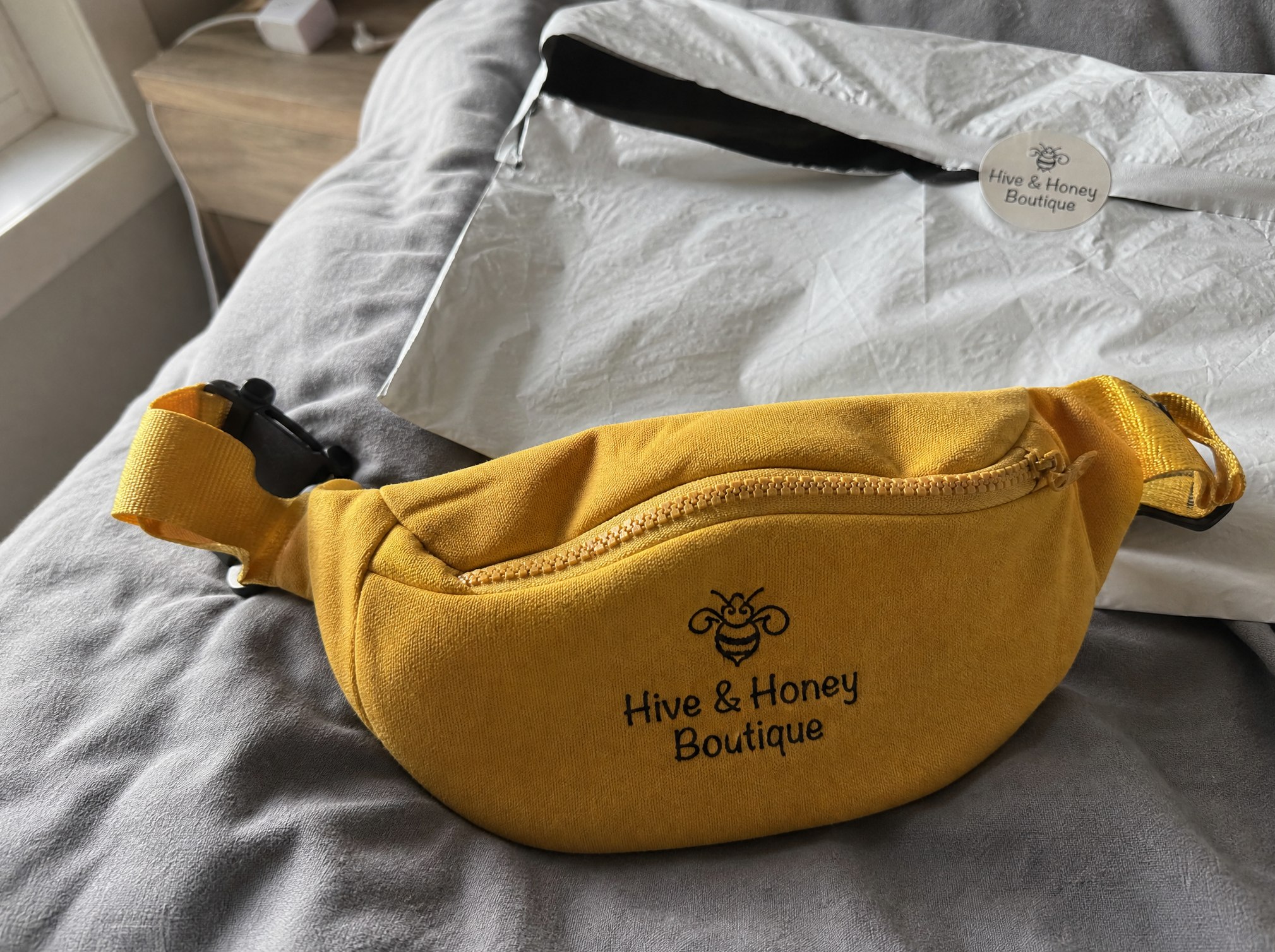 Fanny packs with logo printing — customer photo